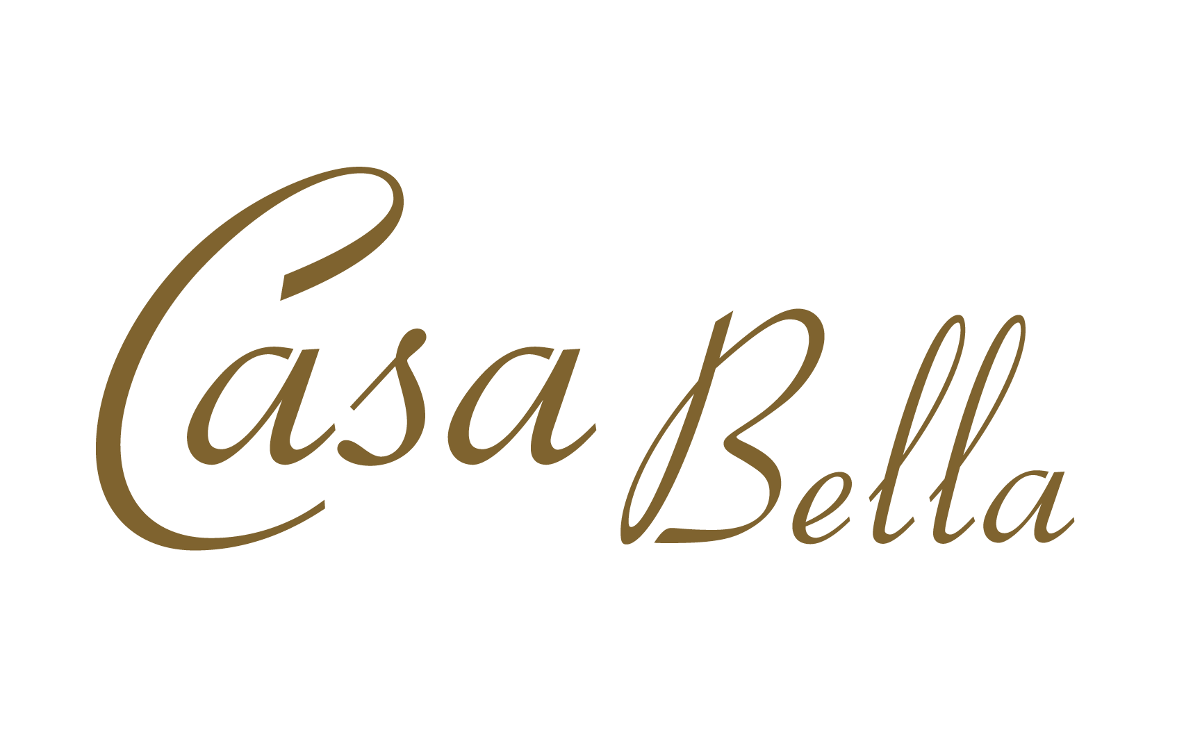 The image displays the words "Casa Bella" in a stylized font.